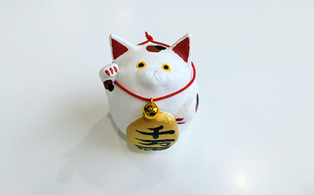 招き猫 ペアのオブジェ 猫 ネコ ねこ 専門店 雑貨 インテリア 置物 手作り 置き物 かわいい 可愛い 福 幸福 日用品 F4F-2984