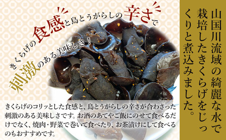 うま辛きくらげ 80g×1個 | うま辛 うま辛きくらげ きくらげ キクラゲ 木耳 唐辛子 懐かしい味 ご飯のお供 お茶漬け 佃煮 惣菜 おかず おつまみ 国産 九州産 大分県 中津市