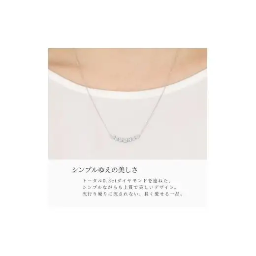 プラチナ ダイヤ ラインネックレス 0.3CT　N376DI-P