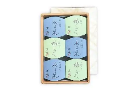 水羊羹・梅しずく詰合せ ６個入 【大阪府吹田市】スイーツ お菓子 和菓子 和スイーツ 水ようかん ゼリー 贈り物 ギフト 冷菓 涼菓 
