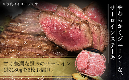 近江牛 サーロインステーキ 6枚 牛肉 和牛 黒毛和牛 サーロイン ステーキ A5 国産 180g × 6枚 贈答 ギフト お祝い 父の日 母の日 滋賀 愛荘
