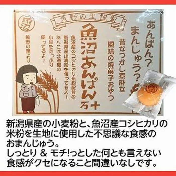 和菓子 焼菓子 まんじゅう 魚沼あんぱん万十 6個×3パック 計18個 　|  あんぱん