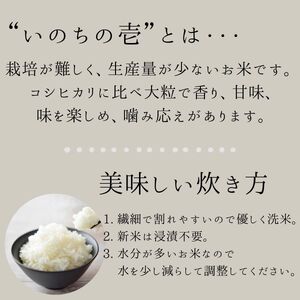 【南信州高森産】 いのちの壱 ”INOCHI no ICHI”(精米)3kg