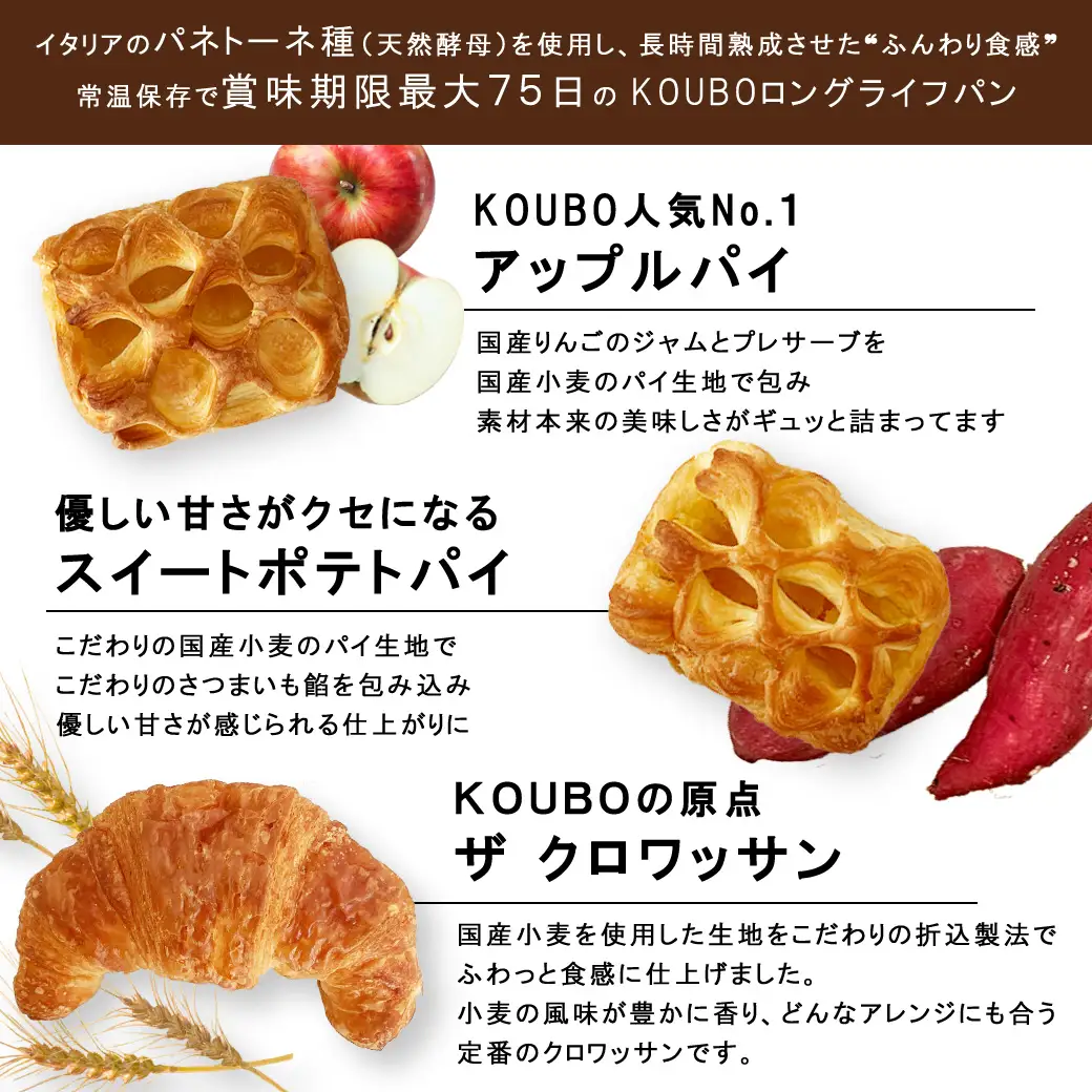 定期便 12回 パン 詰め合わせ セット ギフトA 30個入り ロングライフパン （1年間、毎月お届けします）【190-02】