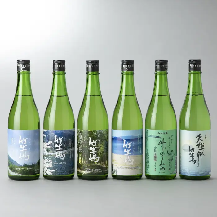 【I-626】吉田酒造　高島市マキノ町ラベル 竹生嶋・金紋 竹生嶋 本醸造・純米 天佑一献 竹生嶋720ml×6本【高島屋選定品】