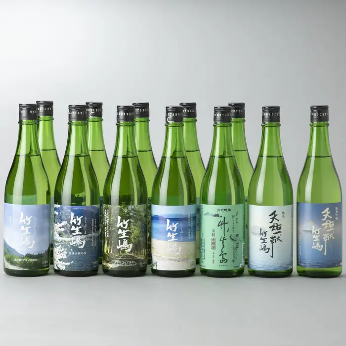 【I-627】吉田酒造　高島市マキノ町ラベル 竹生嶋・金紋 竹生嶋 本醸造・純米 天佑一献 竹生嶋・純米吟醸 天佑一献 竹生嶋　720ml×12本【高島屋選定品】
