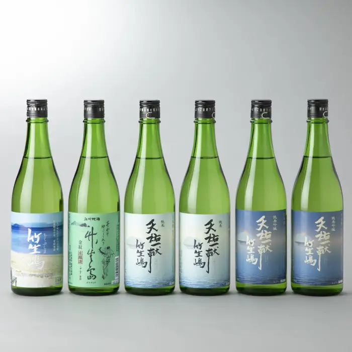 【I-628】吉田酒造　高島市マキノ町ラベル 竹生嶋・純米吟醸 天佑一献 竹生嶋・純米 天佑一献 竹生嶋・金紋 竹生嶋 本醸造　720ml×6本【高島屋選定品】