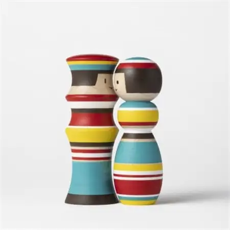 ルビンのこけし(カラフル/ペア)_雑貨・日用品 家具・インテリア    装飾品・工芸品   _【1342362】