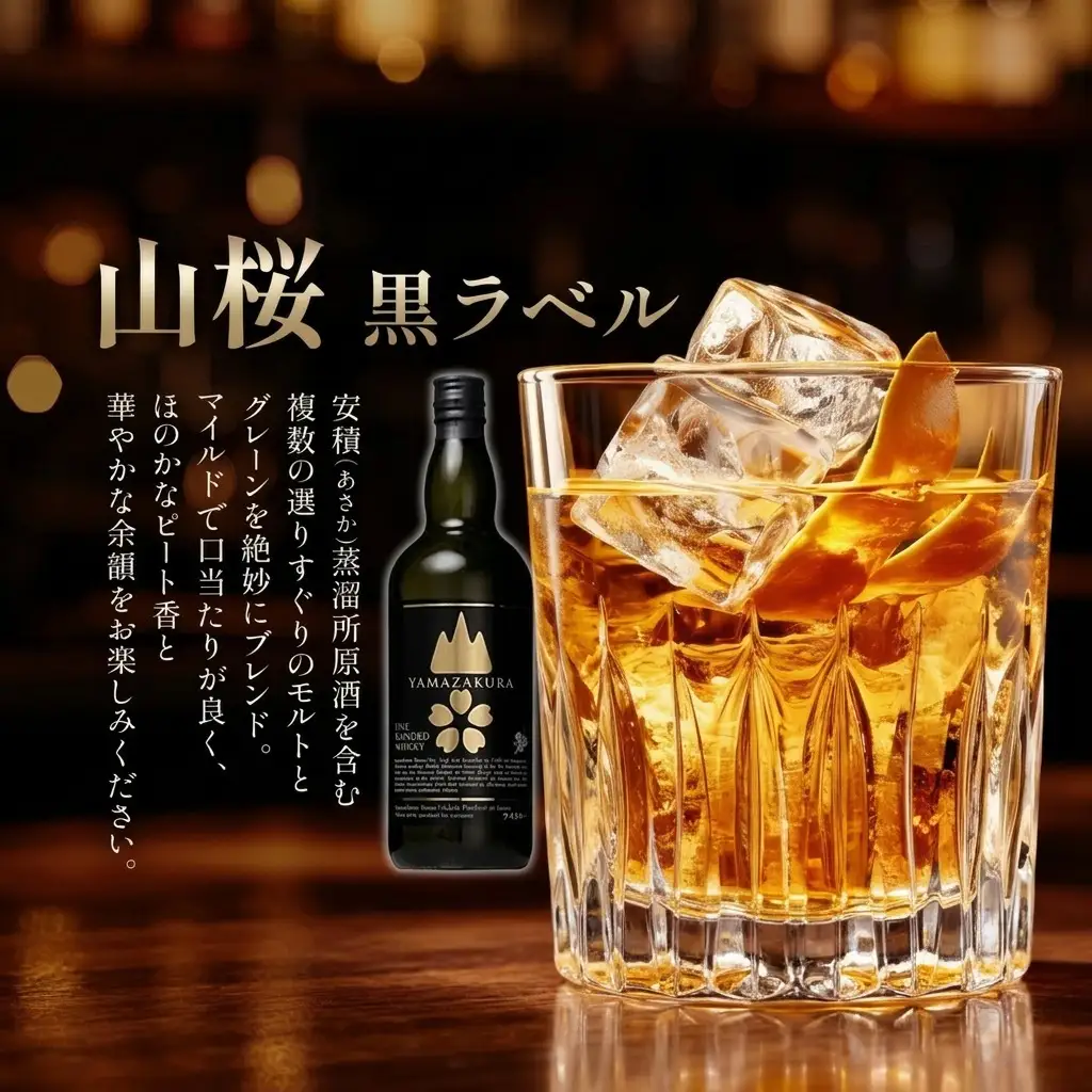 ウイスキー 山桜 黒ラベル ブレンデッドウイスキー 700ml