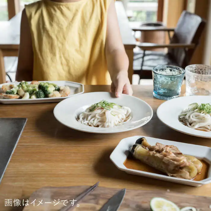 【波佐見焼】ハット深皿 ミルク色 2枚セット 食器 皿【イロドリ】[KE45] 波佐見焼