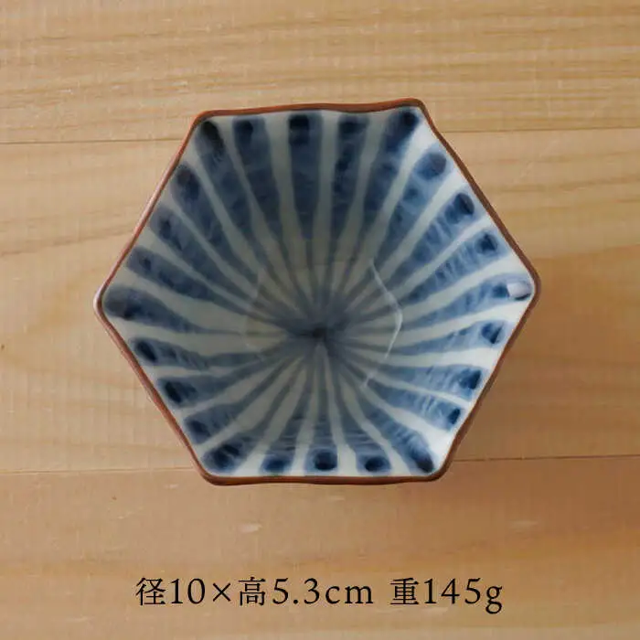 【波佐見焼】濃十草 六角小付（六角仙茶）5個セット 食器【陶もと】[PE46] 波佐見焼