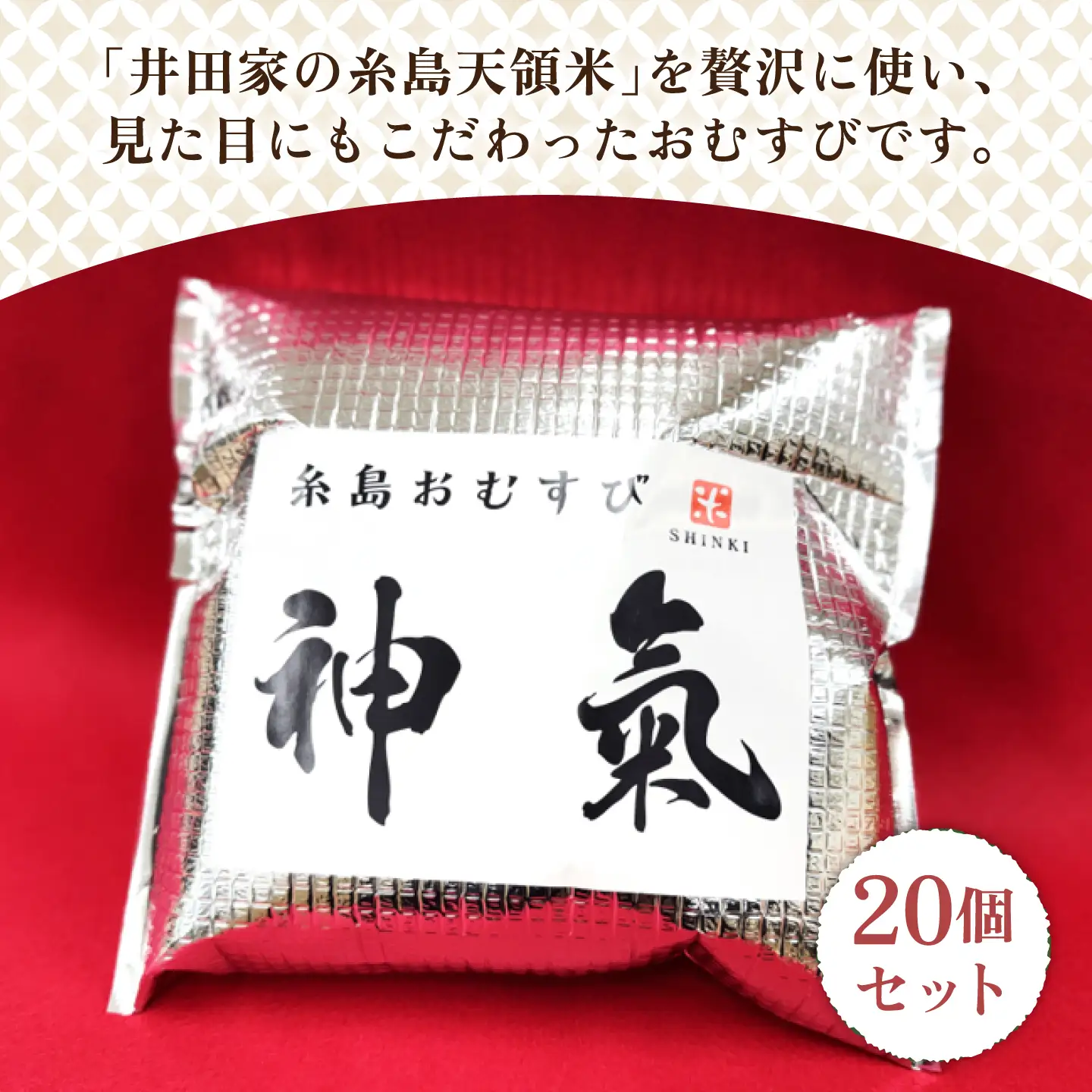 【全12回定期便】【玄米】冷凍 おむすび 20個(10種×各2個) セット 糸島市 / 糸島おむすび 神氣 [ANL007]