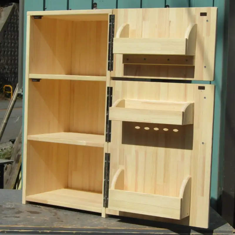 手作り木製 収納メインの大型冷蔵庫