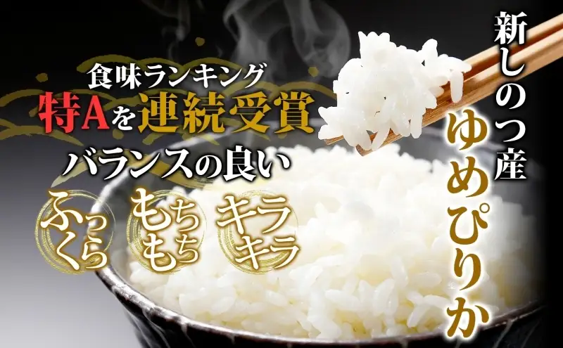 北海道 定期便 6ヵ月 連続 全6回 R8年産 北海道産 ゆめぴりか 5kg 精米 米 白米 ごはん お米 新米 特A 北海道米 道産 飯 お取り寄せ 半年 まとめ買い 新しのつ米 常温 送料無料 令和8年産