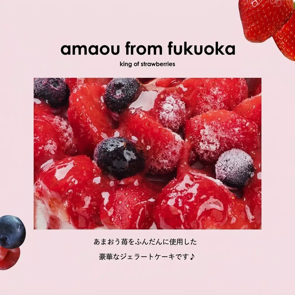 あまおう苺ゴロゴロジェラートアイスケーキ 1個（5号 15cm径）アイスケーキ