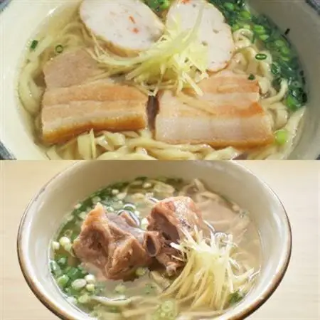 【郷土の伝統の味】自家製麺　沖縄そばバラエティ4食セット(三枚肉、ソーキ、中味、てびち×各1)【配送不可地域：離島】【1333215】