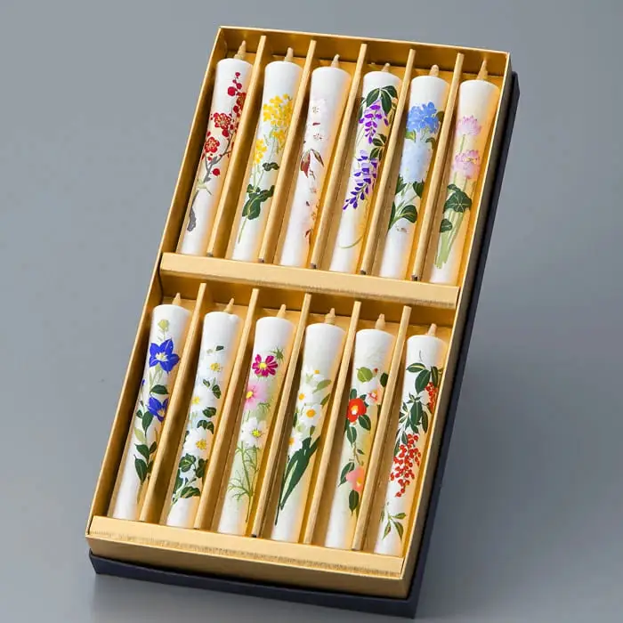 【L-948】大與 絵ろうそく十二カ月を彩る草花 ［高島屋選定品］