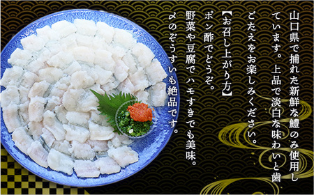 AO0101 鱧（ハモ）しゃぶセット（3人前） 冷蔵 山口県産