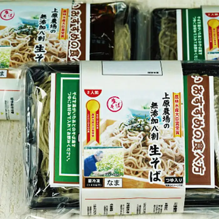 上原農場の無添加二八生そば×340g（6人前・そばつゆ付）【3000401】