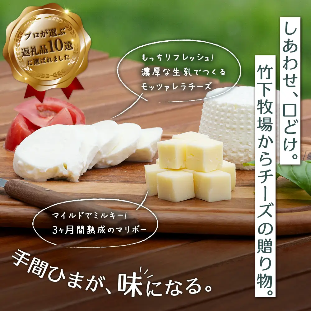 【★高評価レビュー獲得！】竹下牧場まるごとチーズセット モッツァレラ マリボーCUBE マリボー 乳製品 チーズ チーズセット モッツアレラ マリボー 発酵食品 ふるさと納税 北海道 中標津町 中標津【2400102】