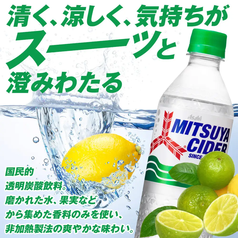 アサヒ 三ツ矢サイダー 500ml ペットボトル 24本 2ケース