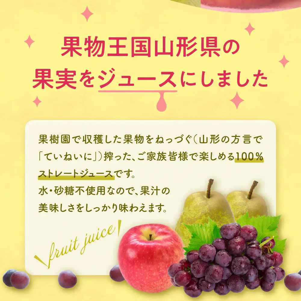 ねっづぐすぼた 100% ジュース セット フルーツ ジュース