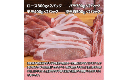 なはりゆず豚セット 3kg 