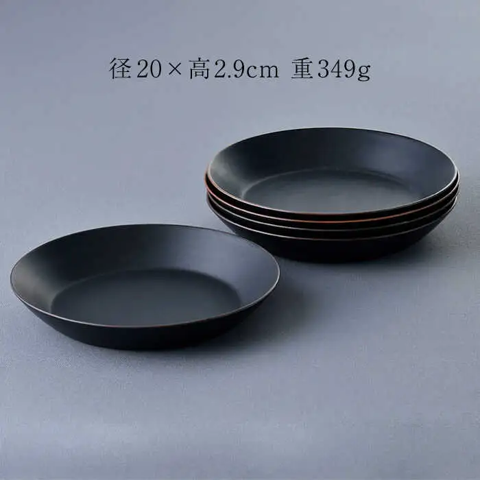 【波佐見焼】マットカラープレート5枚セット（ブラック）食器 皿【大新窯】[DC141] 波佐見焼
