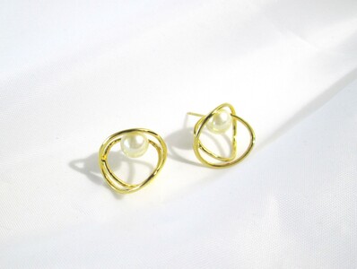 10-9-20 ｅｊブランド『coco-pure』5.0㎜淡水パール フープピアス K10YG/淡水パール ALPDL003