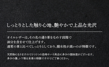 ラウンドジップ長財布（オイルレザー・ブラック） BK077