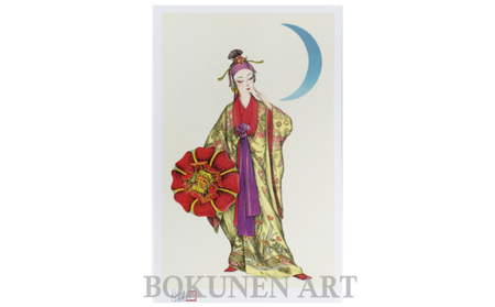 【名嘉睦稔】リトグラフ作品「花笠(ハナガサ)」