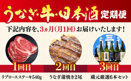 うなぎと飛騨牛と日本酒 贅沢 定期便 [TDA018] 鰻