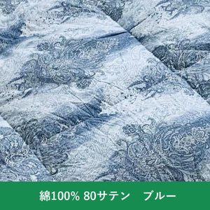 二層 羽毛ふとん(SL) ホワイトグースダウン90% ブルー K0582132WG90B｜ふわふわ 二層キルト ホワイトグース 羽毛布団 パワーアップ加工 オゾン加工 殺菌 消臭 防ダニ [4302]