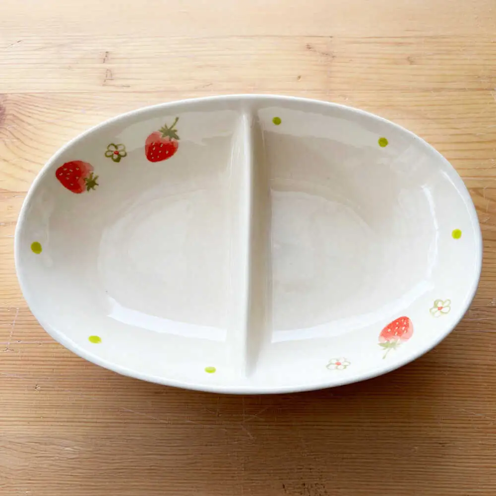 【瀬戸焼】子供用食器5点セット（いちご）【窯元SOUSEN】[BBCQ002]子ども食器 ギフト
