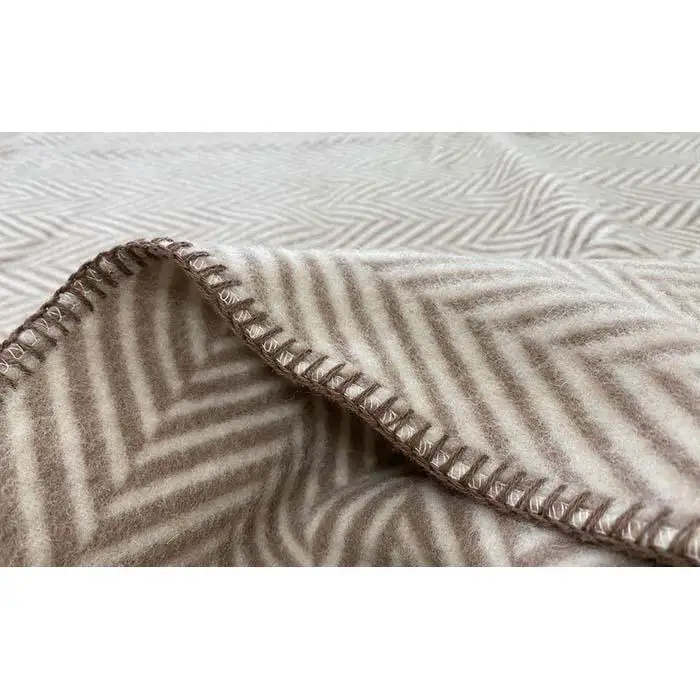 【ブラウン】ウール毛布 （毛羽部分） シングル 140x200cm ブラウン WOOL-1 BR