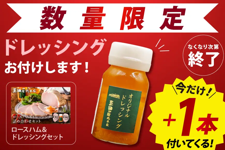 【数量限定ドレッシング増量】 ハム 三田屋 ロースハム ドレッシング 詰め合わせ セット