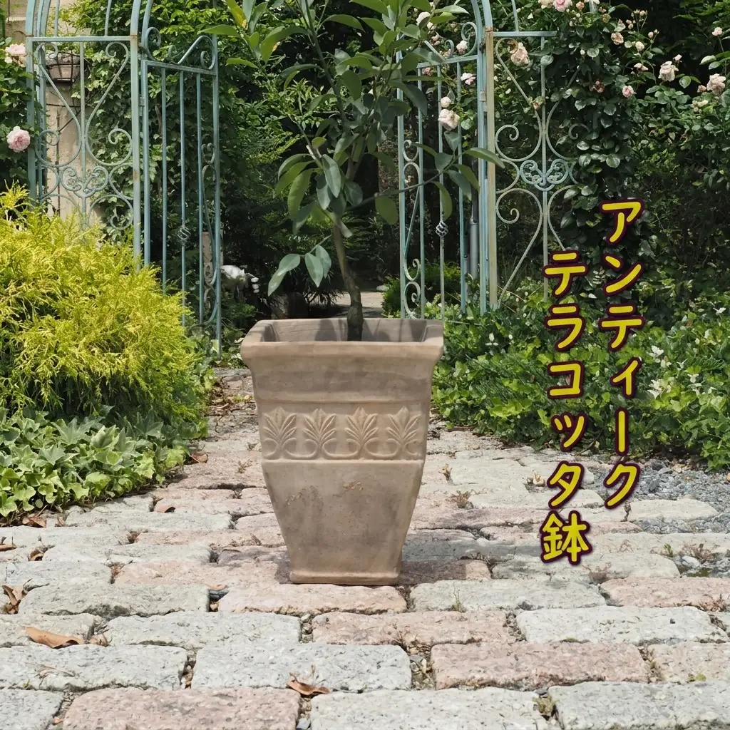 植物 オリーブ 木 鉢植え アンティーク テラコッタ鉢 植物