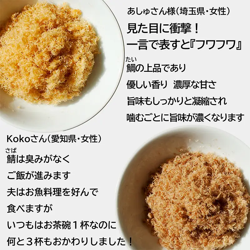 ご飯のお供 綿そぼろ2種セット(鯛と鯖 各100g×2袋(合計4袋))