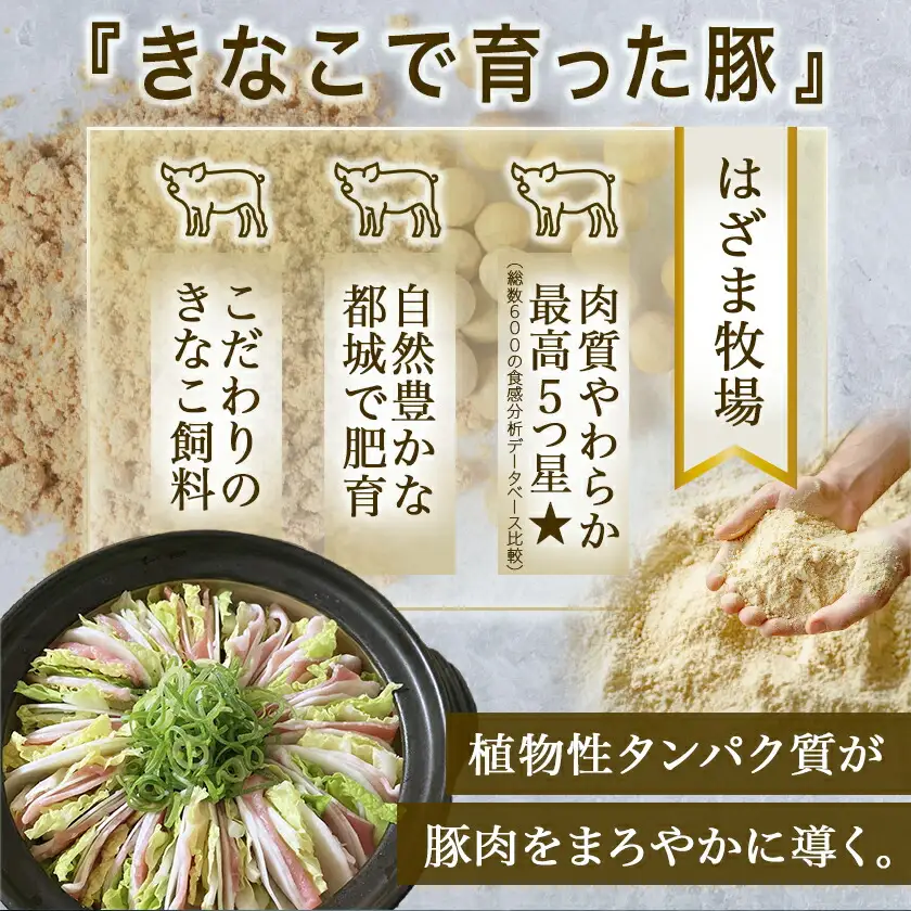 「きなこ豚」スライス2kgセット〔18-12-007〕_(都城市) 豚バラスライス 豚ローススライス 肩ローススライス 豚モモスライス 薄切り肉 やわらかい 安心安全 国産 九州産 宮崎県産