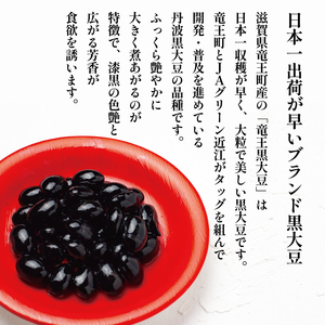 【先行予約】 令和8年産 竜王黒大豆 丹波黒豆 300g×2袋 (計600g) 農家直送 丹波黒豆