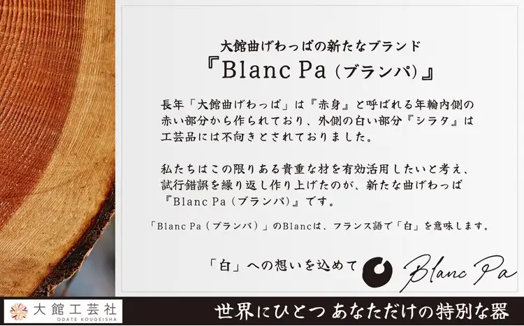 115P6005　Blanc Pa  ディッシュ　S【配送日指定不可】【 大館工芸社】