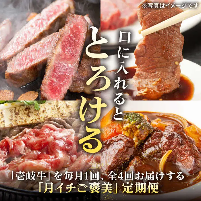 【全4回定期便】 特選 壱岐牛 月イチ ご褒美 定期便  （ボリューム）《壱岐市》【太陽商事】[JDL094] ステーキ サーロイン モモ 焼肉 すき焼き しゃぶしゃぶ 181000