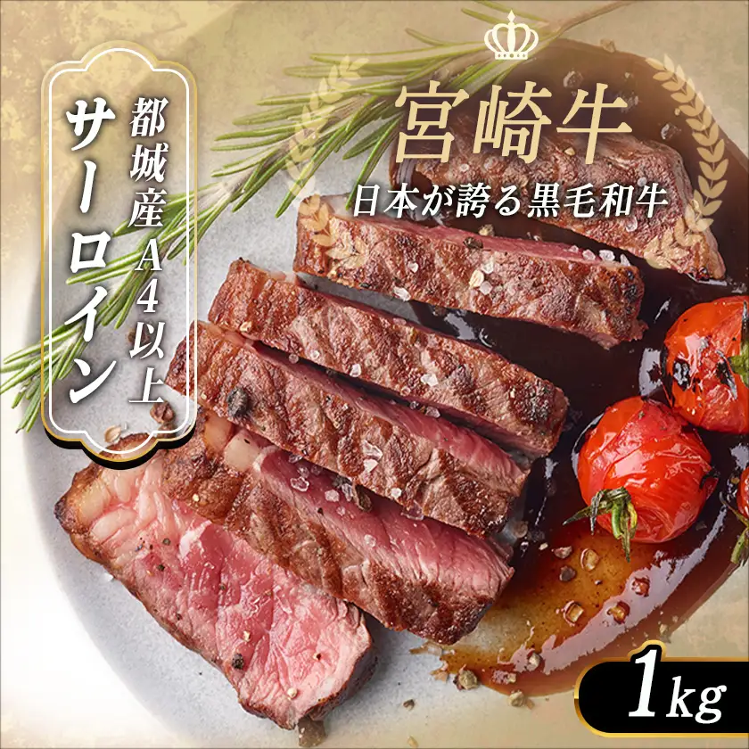 宮崎牛サーロインブロック1kg〔AF-2501〕_(都城市) サーロインブロック肉 1キロ 肉のながやま 自社飼育 牛肉 焼肉 ステーキ すき焼き キャンプ