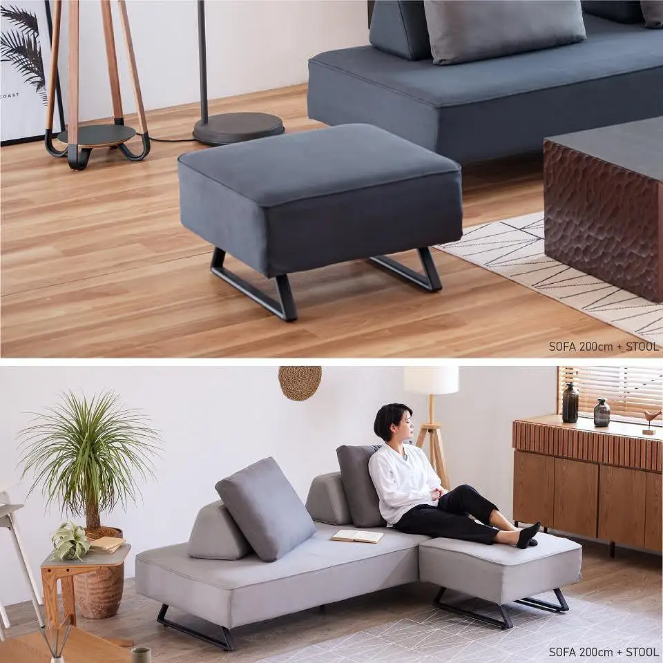 リバティ2 スツール 65cm ライトグレー【モーブル】【大川家具】