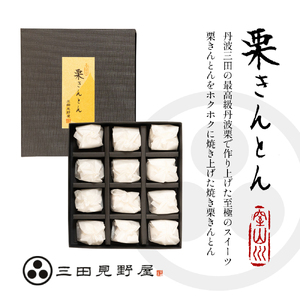 【ふるさと納税】 焼き栗きんとん ( 焼き栗きんとん 12個 ) 丹波栗 和菓子 菓子 伝統 美 甘い 甘党 ギフト お祝い 贈答品 中元 歳暮 数量限定 期間限定 人気 ふるさと納税 ふるさと 人気 おすすめ 送料無料 兵庫県 三田市