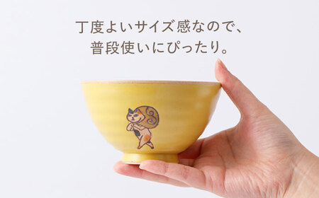 どろぼう猫 お茶碗 4色セット NAZ316 やきもの 食器