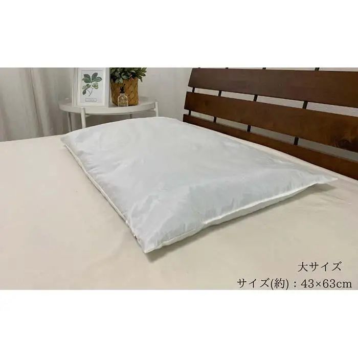 《麻カバー2枚付き そばがら枕 大サイズ》近江の麻そばがら大