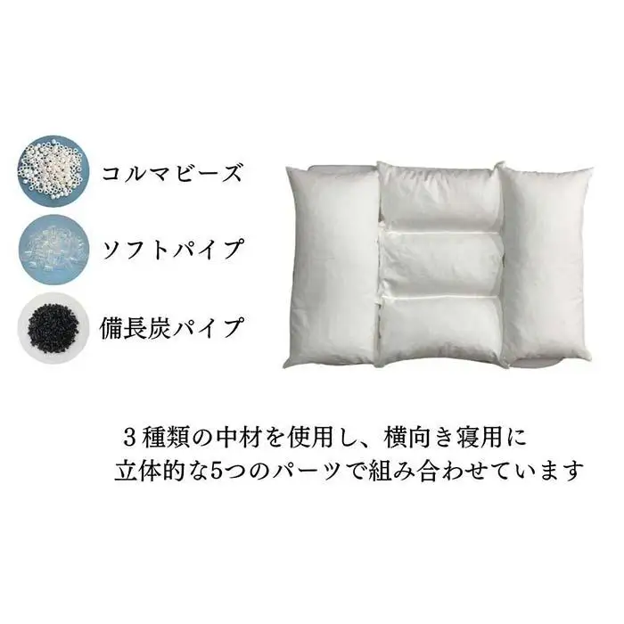 《横向き寝におすすめの 立体構造枕 麻カバー2枚付》枕職人横向き麻カバー2P
