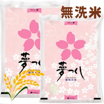 ＜令和7年産＞福岡県産米食べ比べ 無洗米セット「夢つくし」「元気つくし」2種類　計20kg(各5kg×2袋) 【米 ブランド米 ブランド 白米 無洗米 元気つくし 夢つくし お土産 福岡県産 グルメ 福岡県 筑前町 CE033】【価格改定】