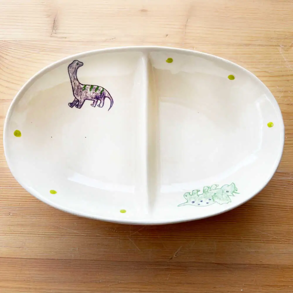 【瀬戸焼】子供用食器5点セット（恐竜）【窯元SOUSEN】[BBCQ007]子ども食器 ギフト